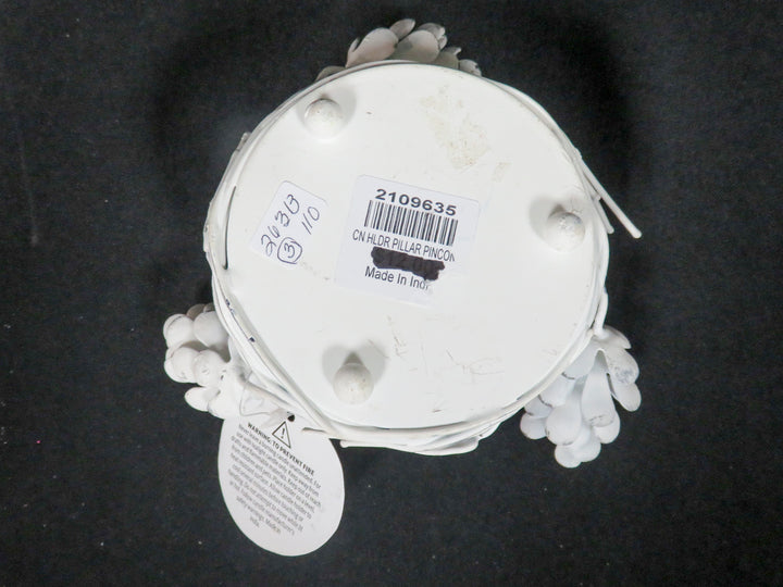 Whitewashed Pillar Candle Holders