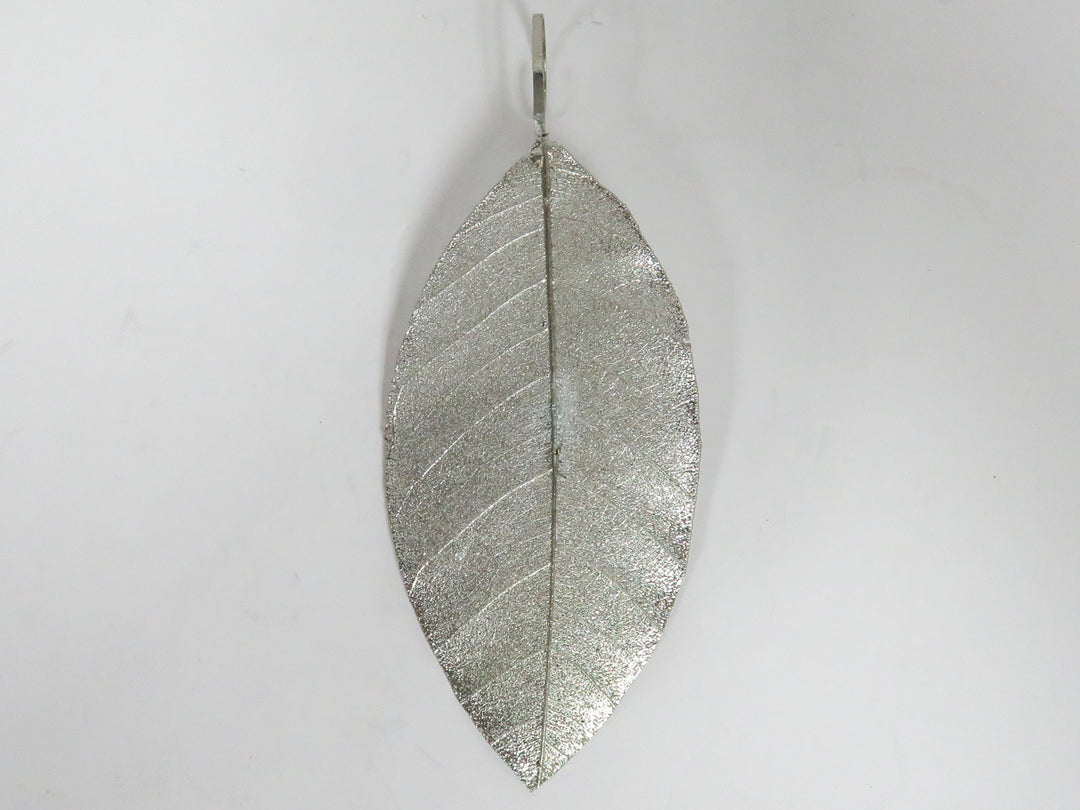 Pottery Barn Silver Leaf Ornaments