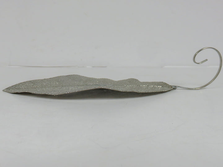 Pottery Barn Silver Leaf Ornaments