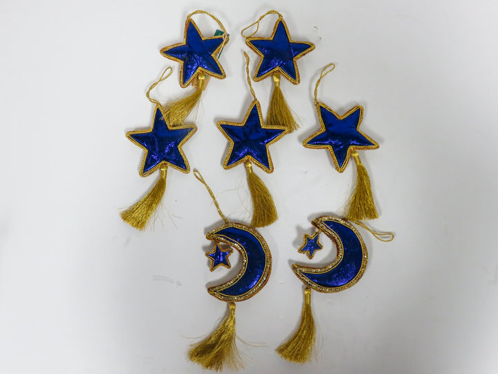 Moon & Star Ornament Set