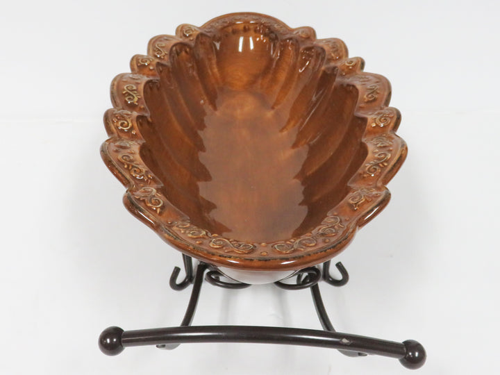 Oval Server on Stand