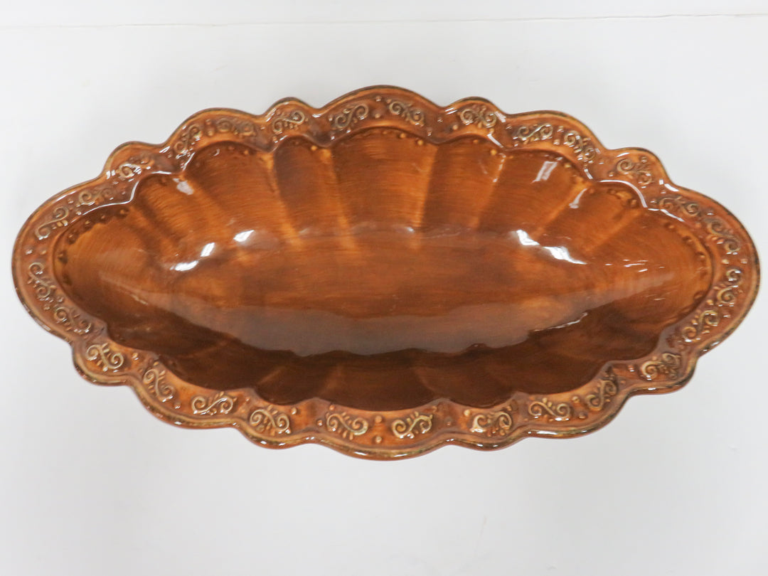 Oval Server on Stand