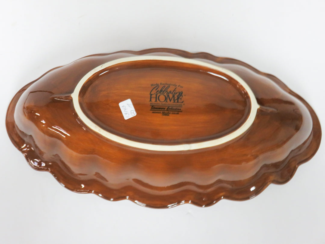 Oval Server on Stand