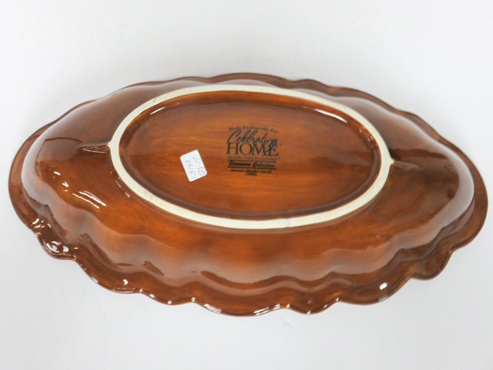 Oval Server on Stand