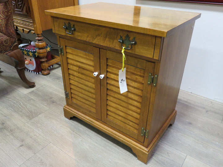 Wooden Chest with Louvered Doors