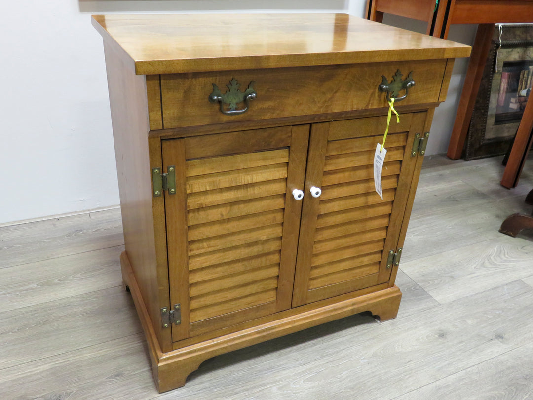 Wooden Chest with Louvered Doors