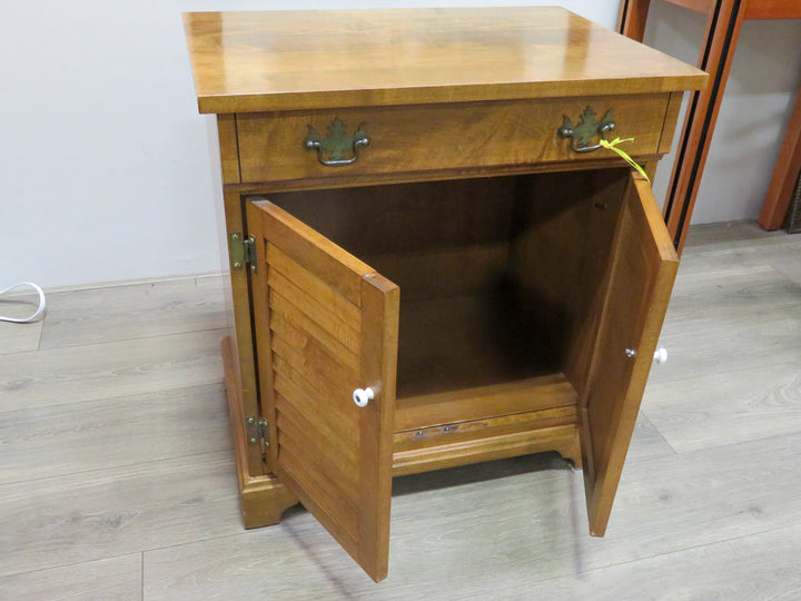 Wooden Chest with Louvered Doors