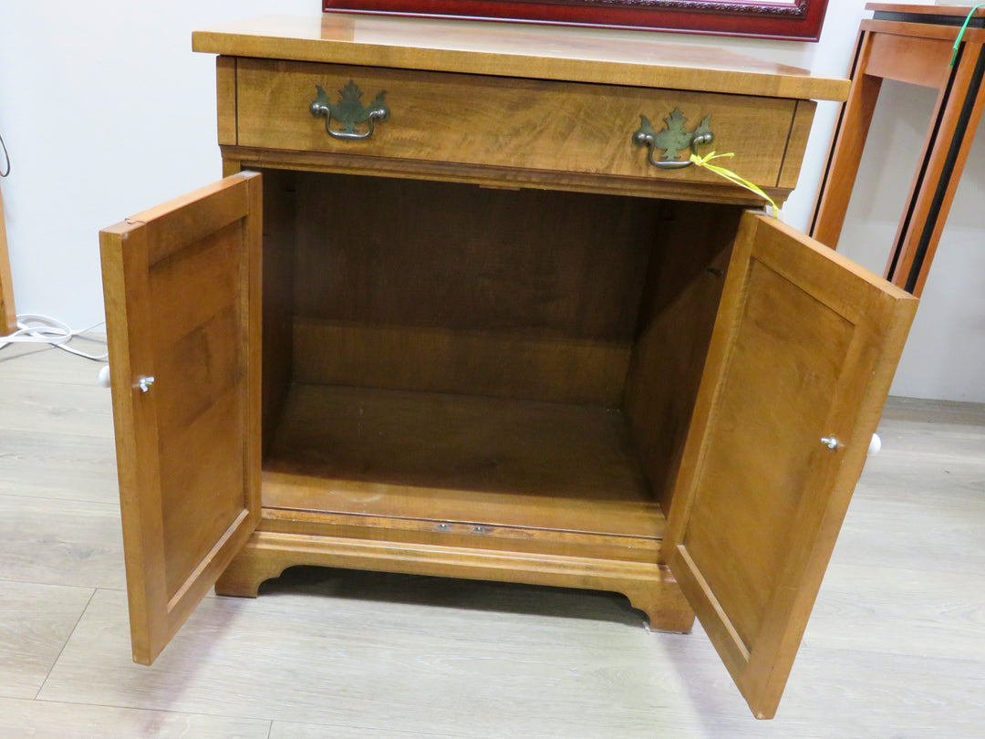 Wooden Chest with Louvered Doors