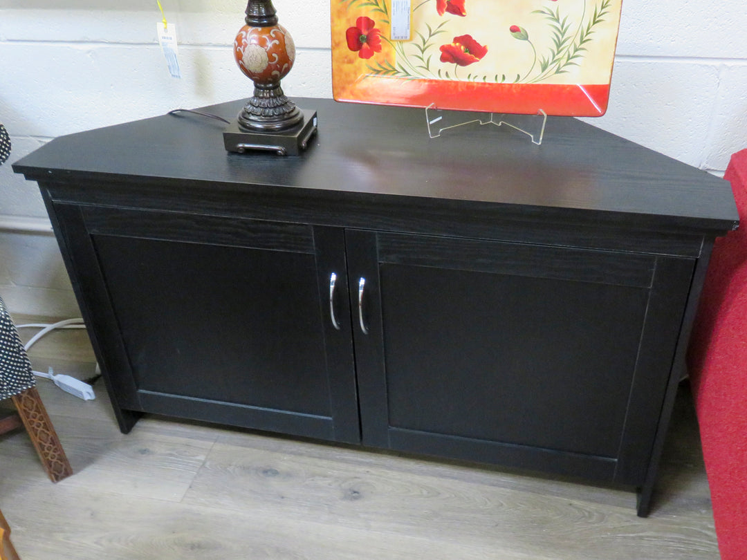 Black Corner Media Cabinet