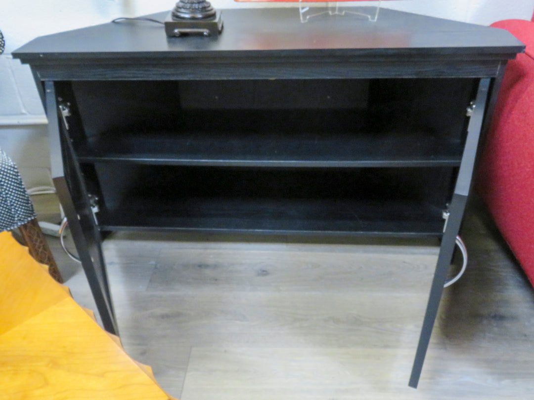 Black Corner Media Cabinet