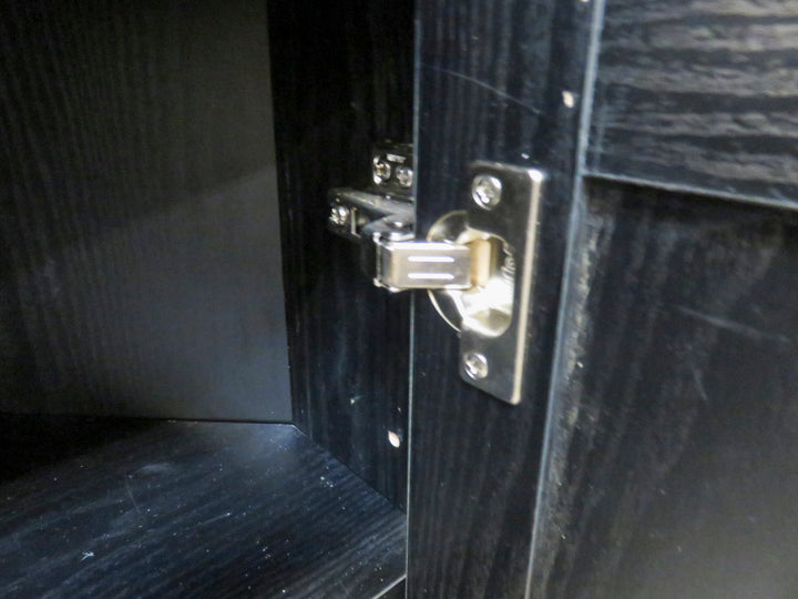 Black Corner Media Cabinet