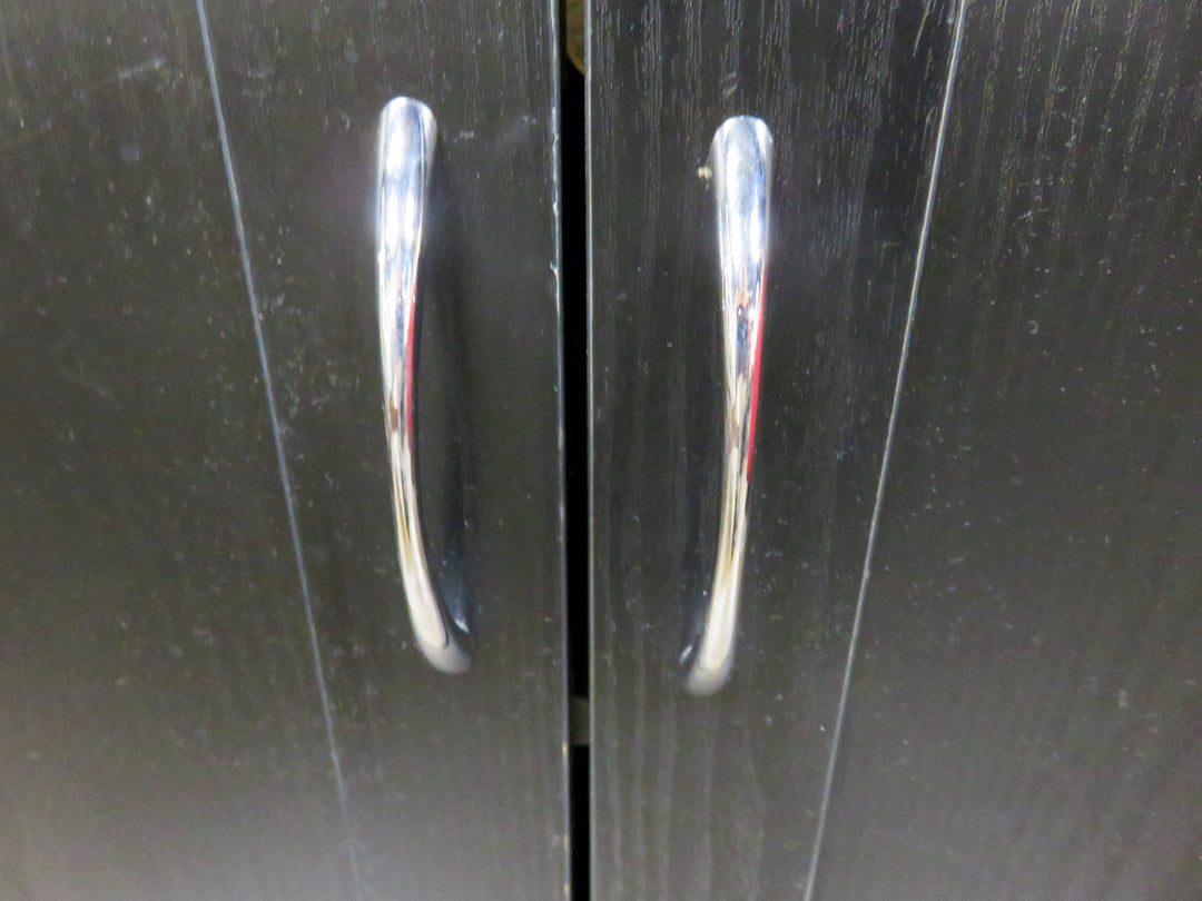 Black Corner Media Cabinet