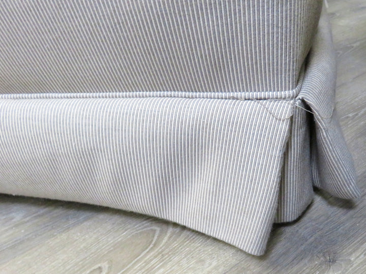 Beige Striped Love Seat