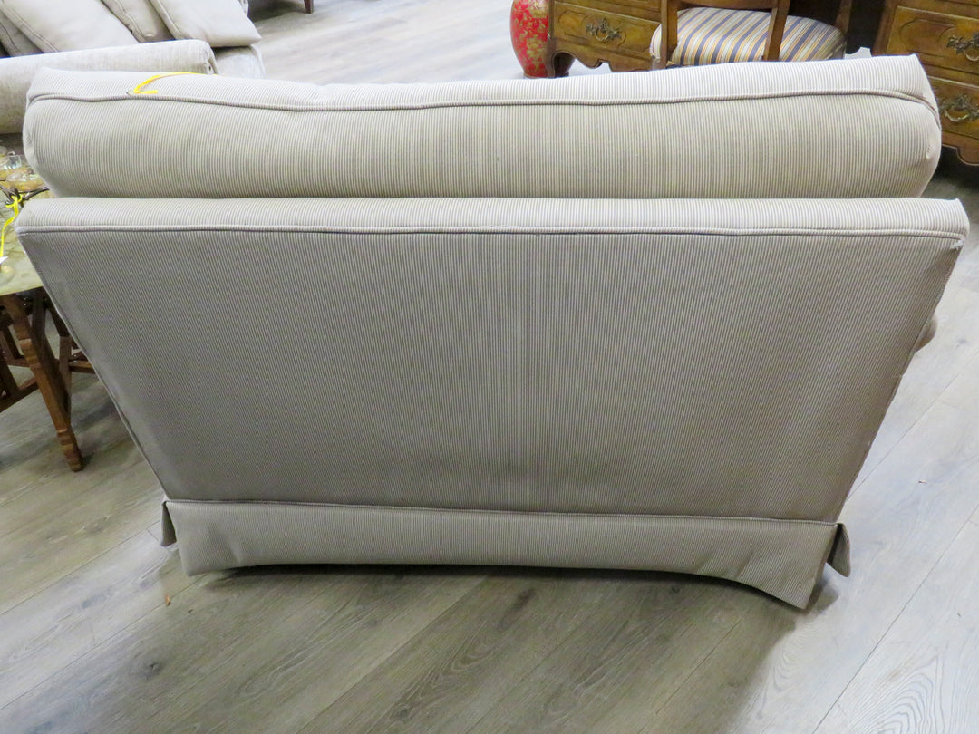 Beige Striped Love Seat