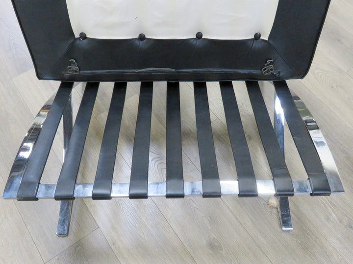 Vintage Black Leather Barcelona Chair