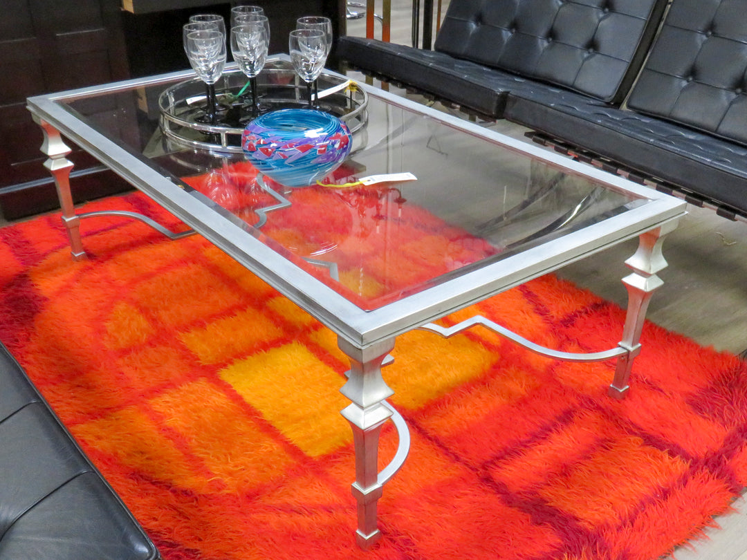 Silver Framed Coffee Table