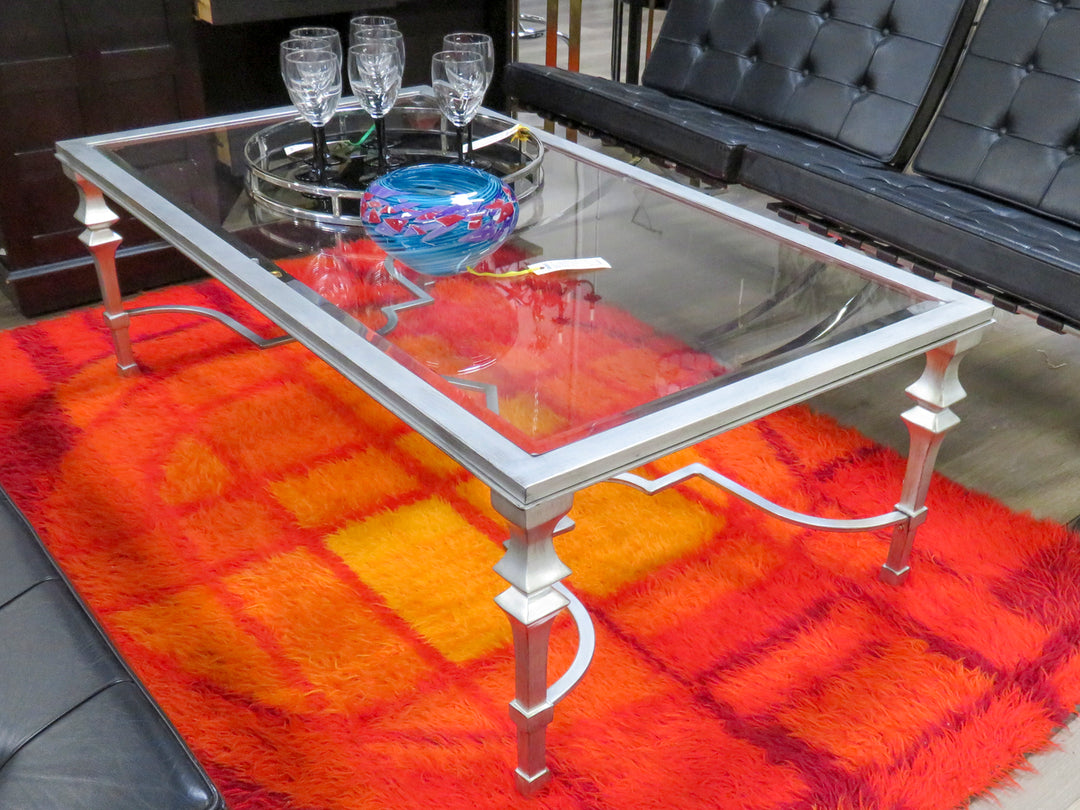 Silver Framed Coffee Table