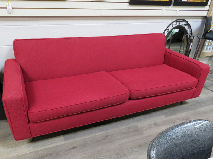 Red Mid-Century Sofa