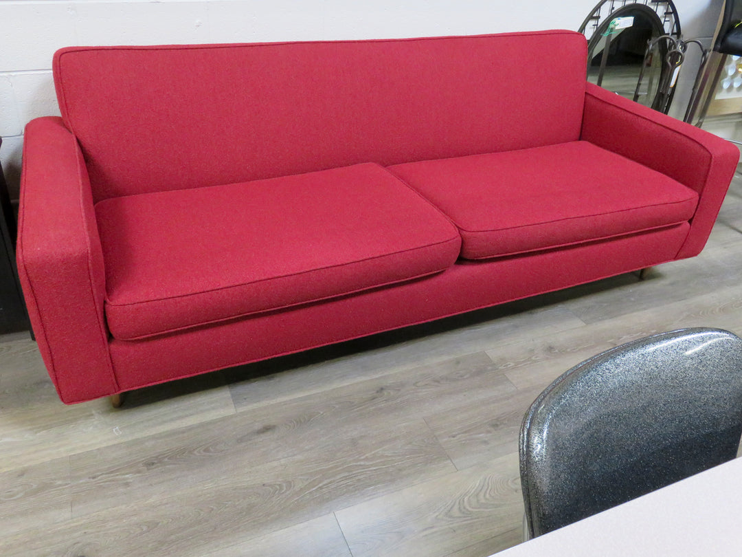 Red Mid-Century Sofa