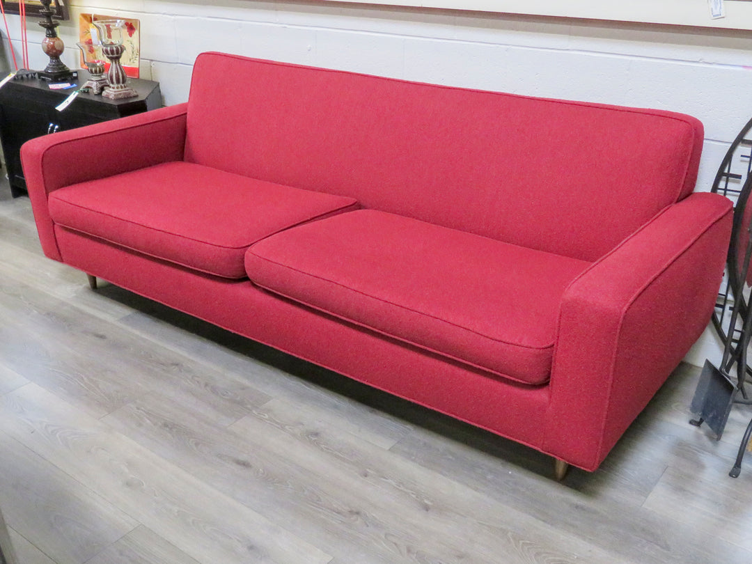 Red Mid-Century Sofa