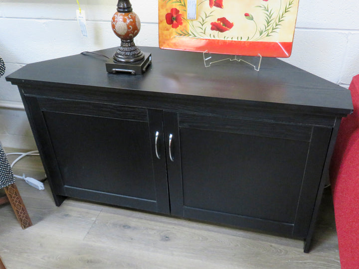 Black Corner Media Cabinet