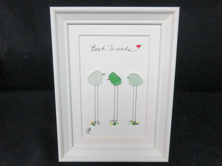 Sea Glass Best Friends Art