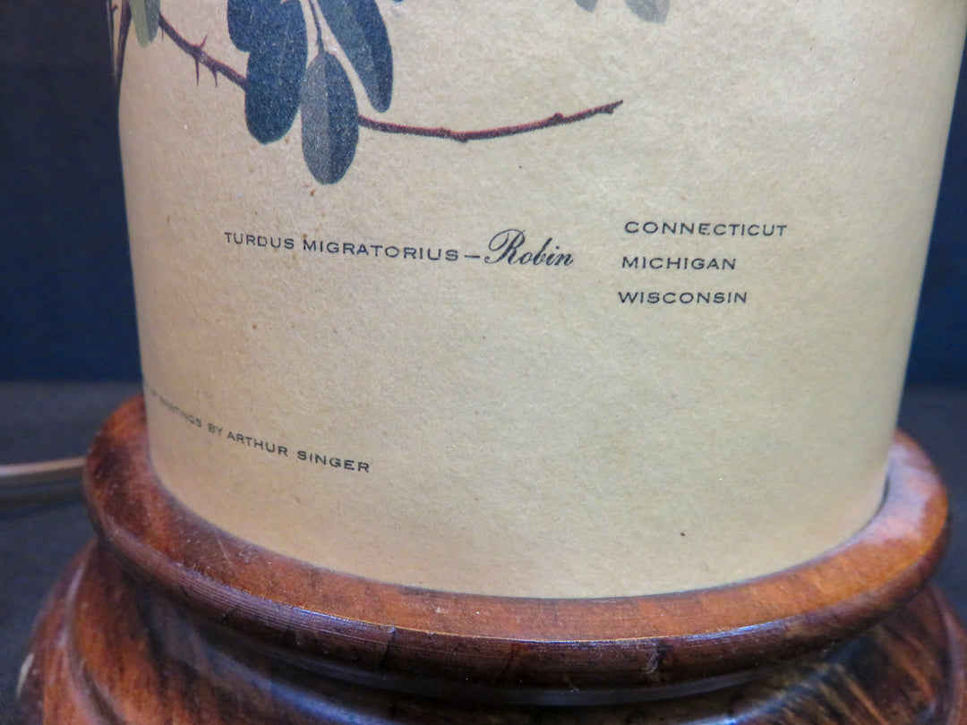 Vintage Robins and Nest Table Lamp