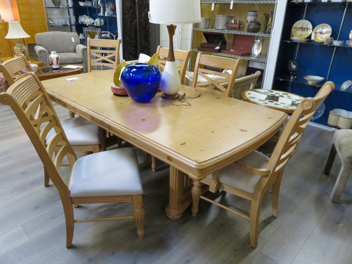Pine Dining Table & Six Chairs