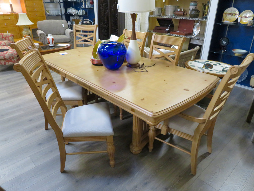 Pine Dining Table & Six Chairs