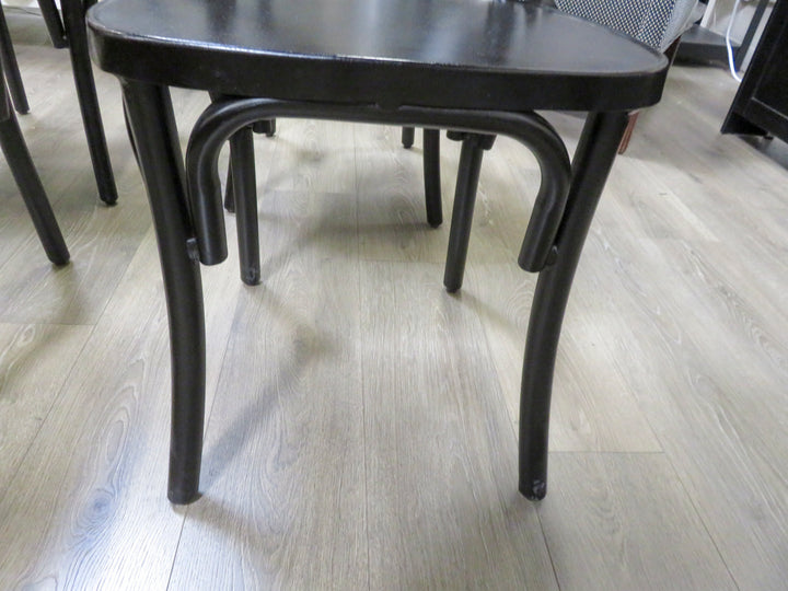 Four Black Metal Chairs