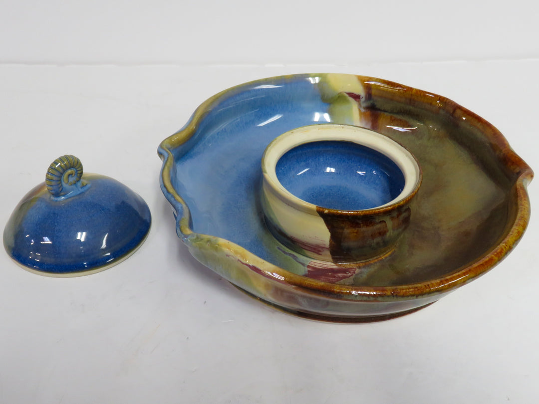 Pottery Chip & Dip Bowl