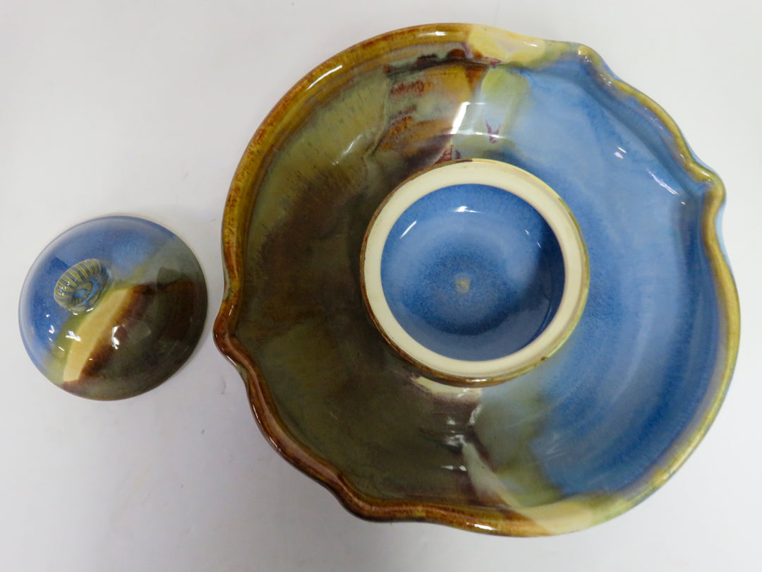 Pottery Chip & Dip Bowl