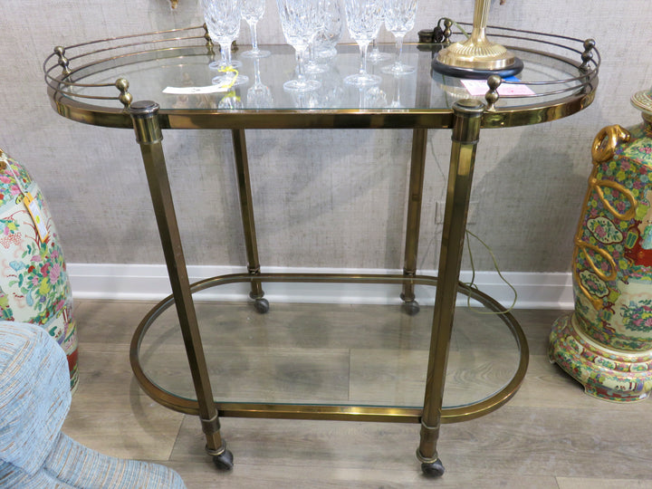 Vintage Hollywood Regency Bar Cart