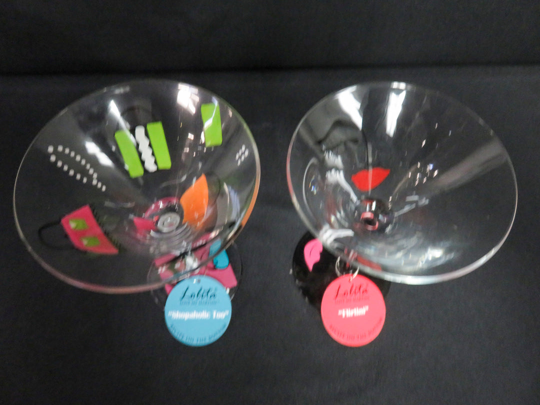 Lolita Hand Painted Martini Glasses