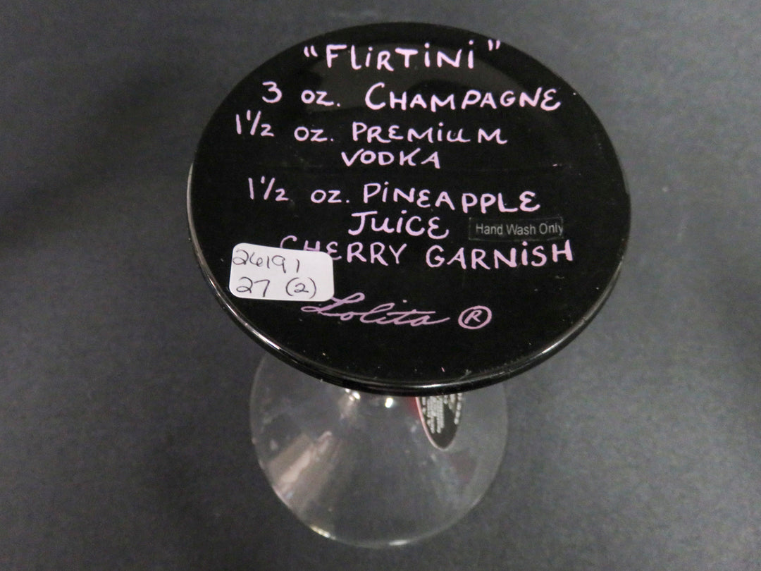 Lolita Hand Painted Martini Glasses