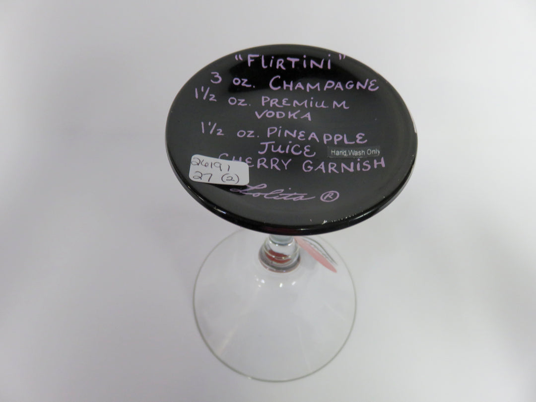 Lolita Hand Painted Martini Glasses