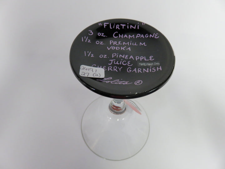 Lolita Hand Painted Martini Glasses