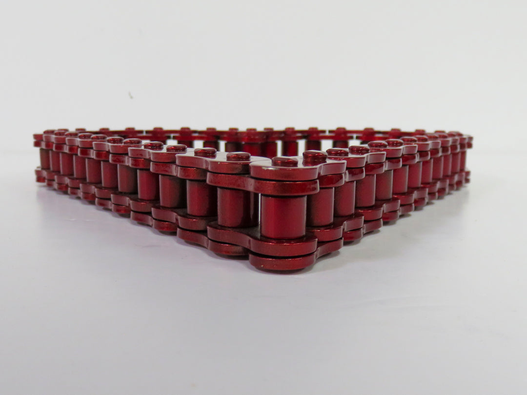 Red Heavy Bike Chain Heart