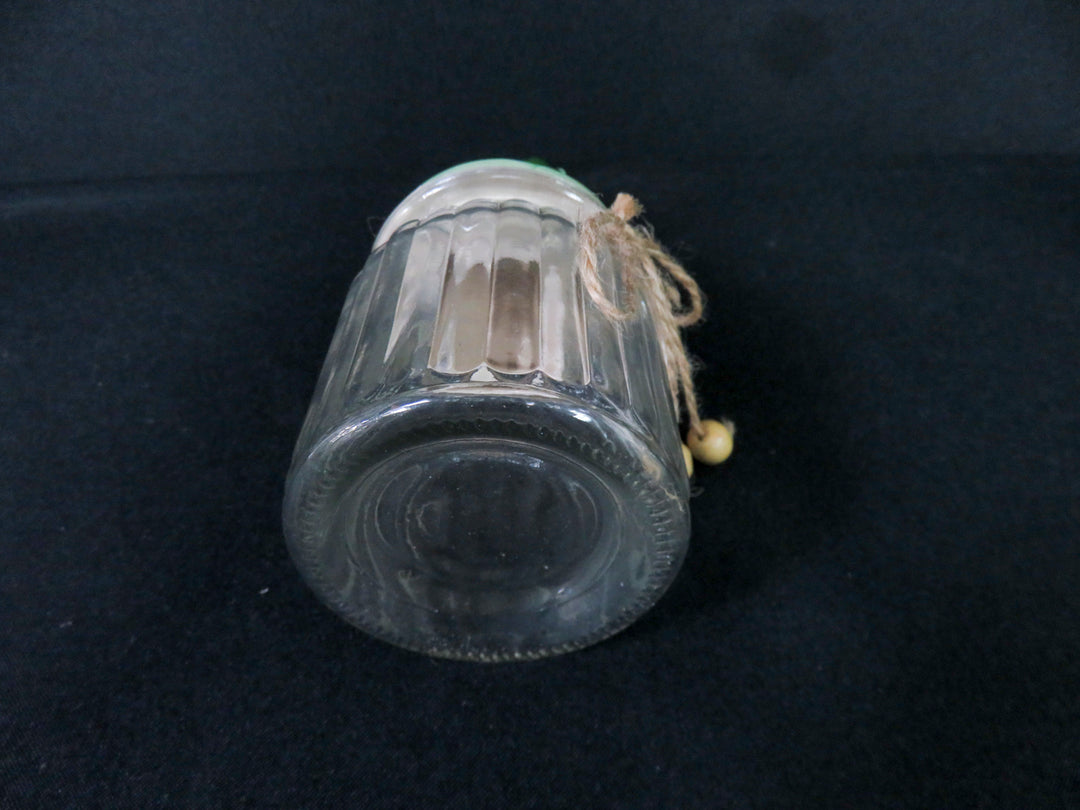 Vintage Ribbed Glass Canister Set