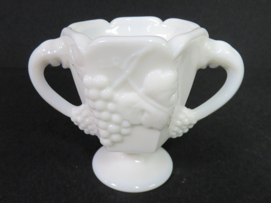 Milk Glass Cream & Sugar Set