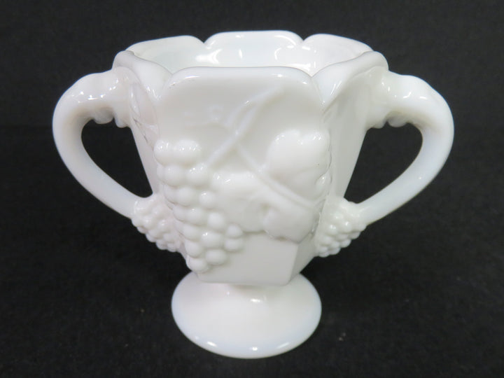 Milk Glass Cream & Sugar Set