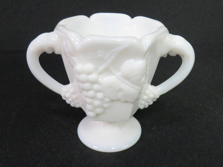 Milk Glass Cream & Sugar Set