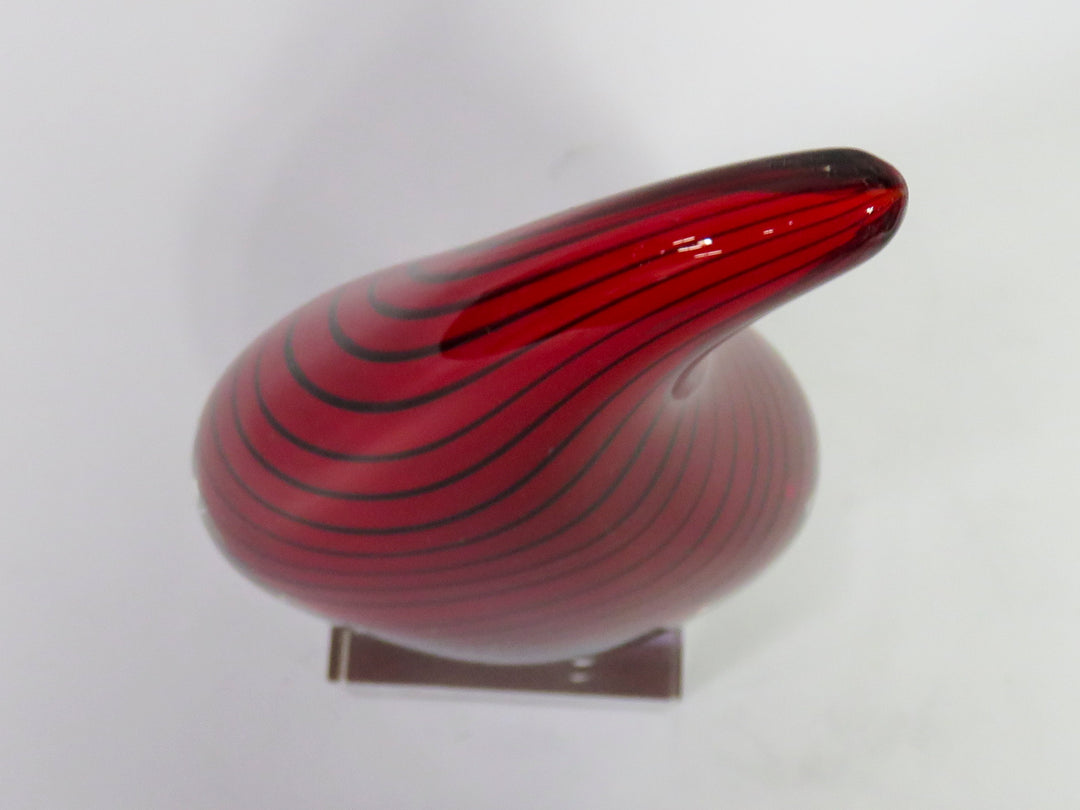 Striped Flame Art Glass Sculpture
