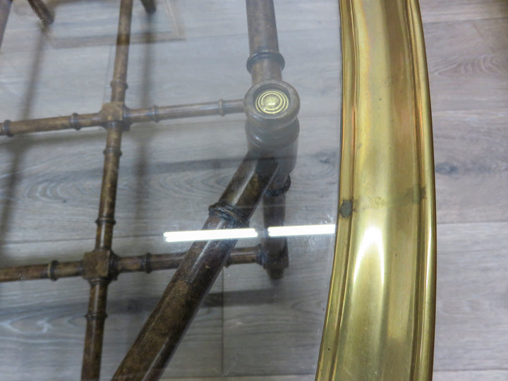 Oval Glass Topped Coffee Table