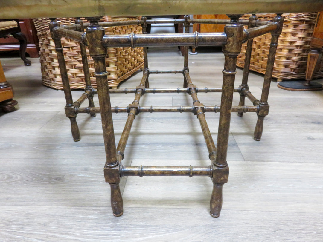 Oval Glass Topped Coffee Table