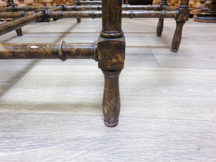 Oval Glass Topped Coffee Table