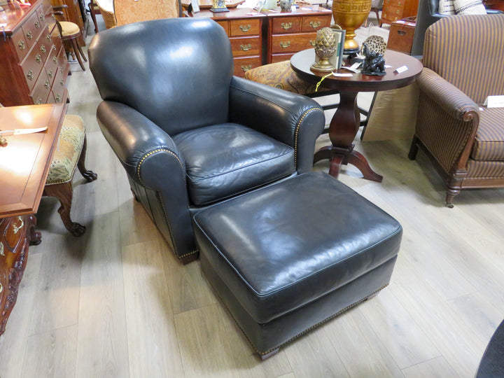 Hancock & Moore Chair & Ottoman