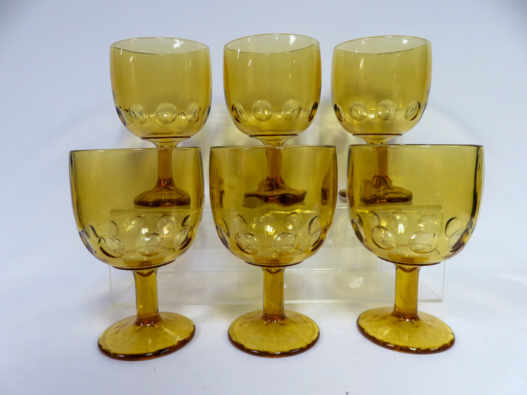 Amber Glass Goblets