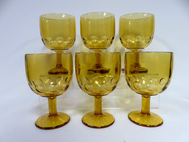 Amber Glass Goblets