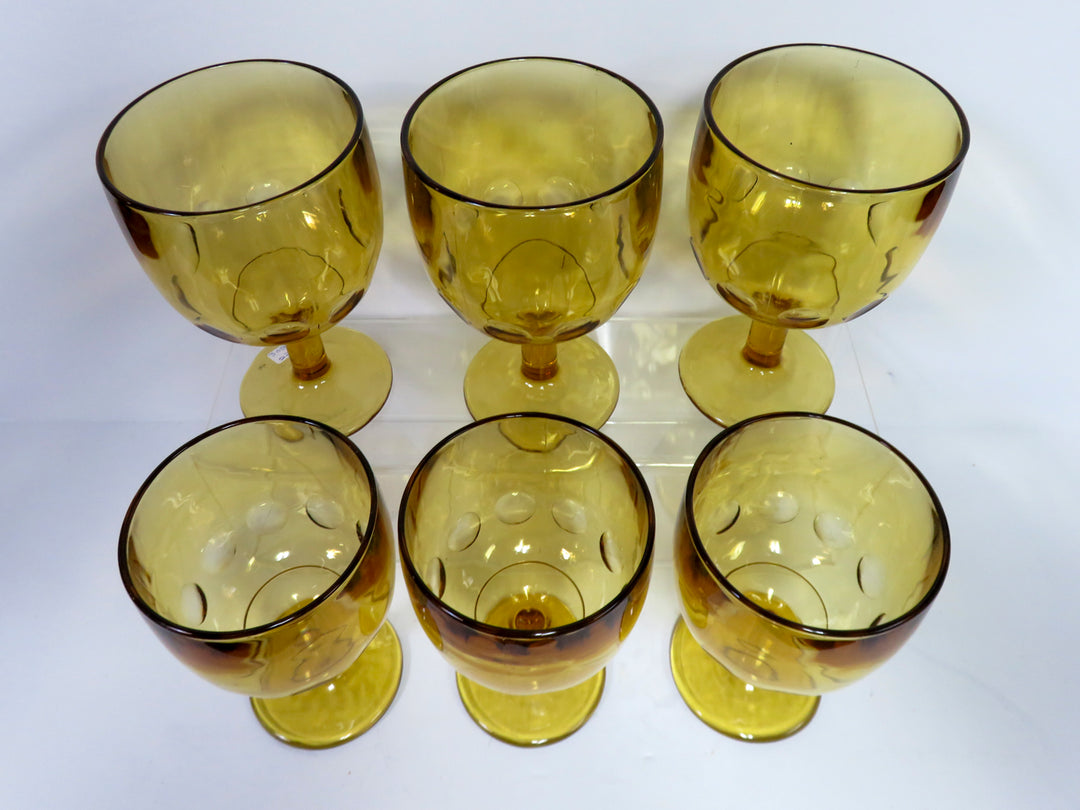 Amber Glass Goblets
